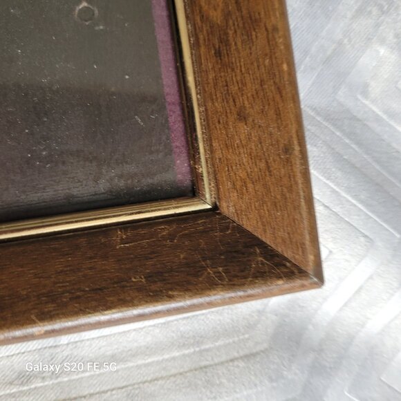 Vintage Wood Picture Photo Frames Self Standing 1970s Set of Two 2 MCM - Picture 8 of 16